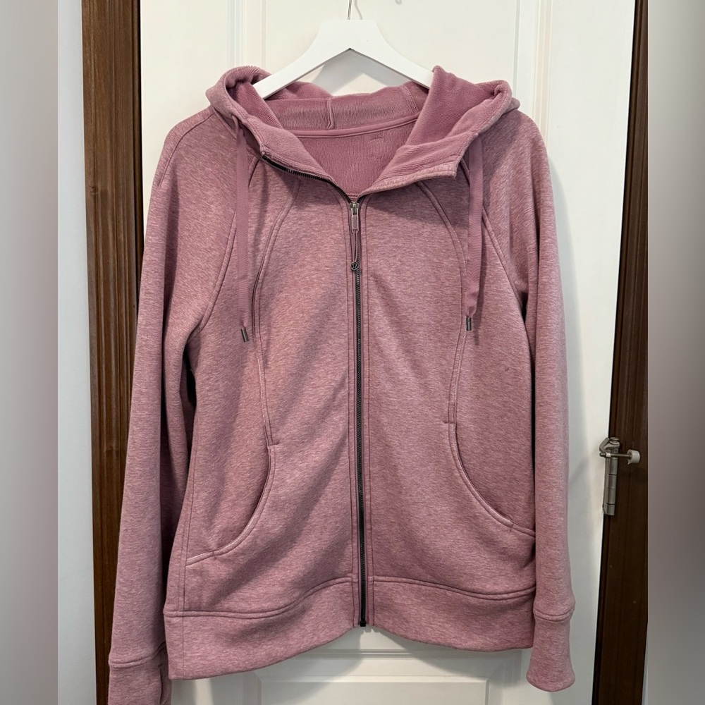 Lululemon Pink Heather Plush Scuba Sweatshirt and Sweatpants Set Size 10